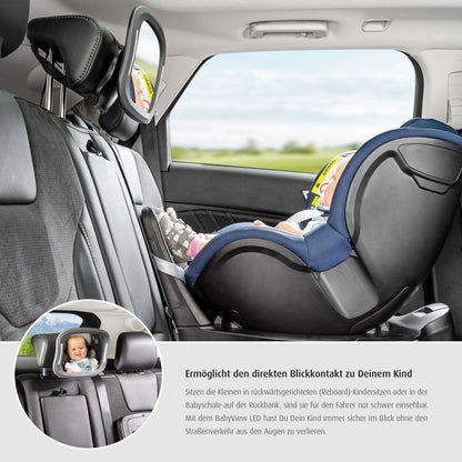 reer BabyView LED Auto-Sicherheitsspiegel mit Licht