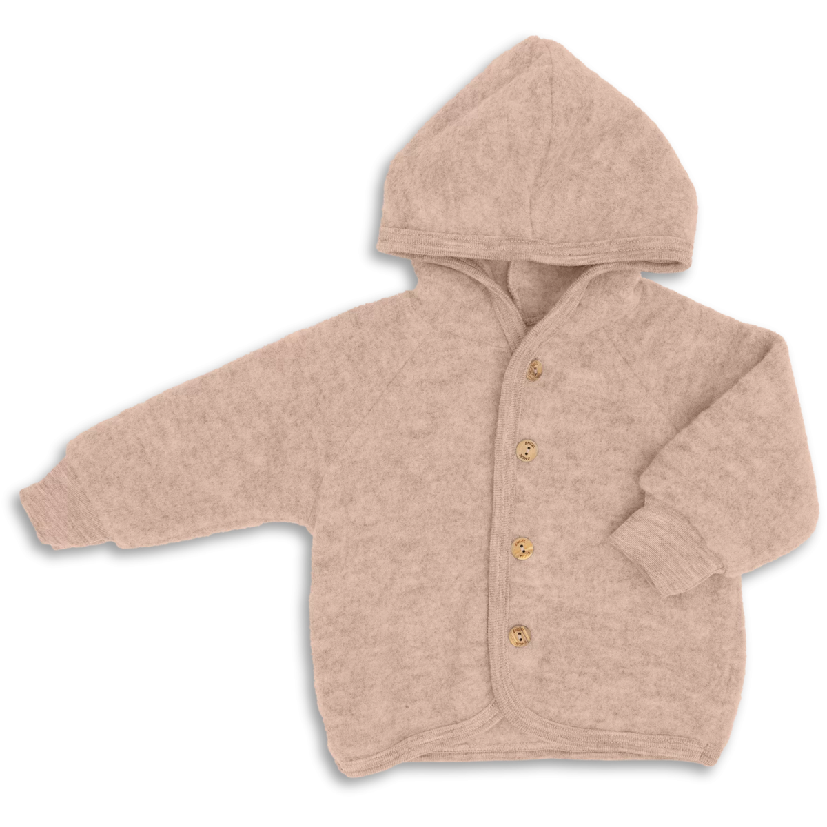 Engel Kapuzenjacke mit Holzknöpfen