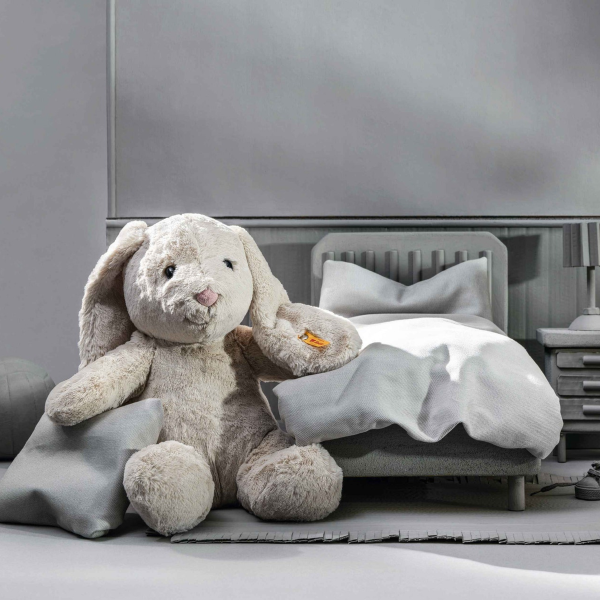 Steiff Hoppie Hase 28cm hellgrau
