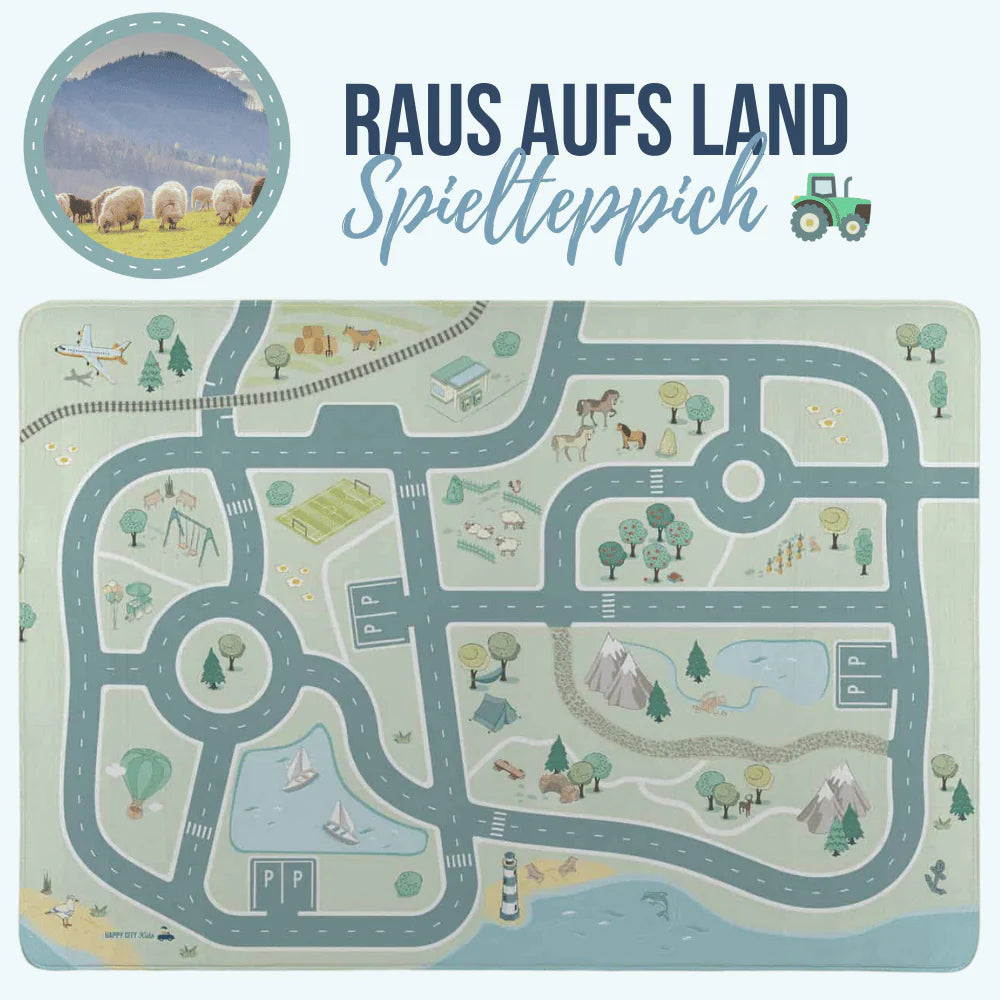 HappyCityKids Spielteppich Raus aufs Land