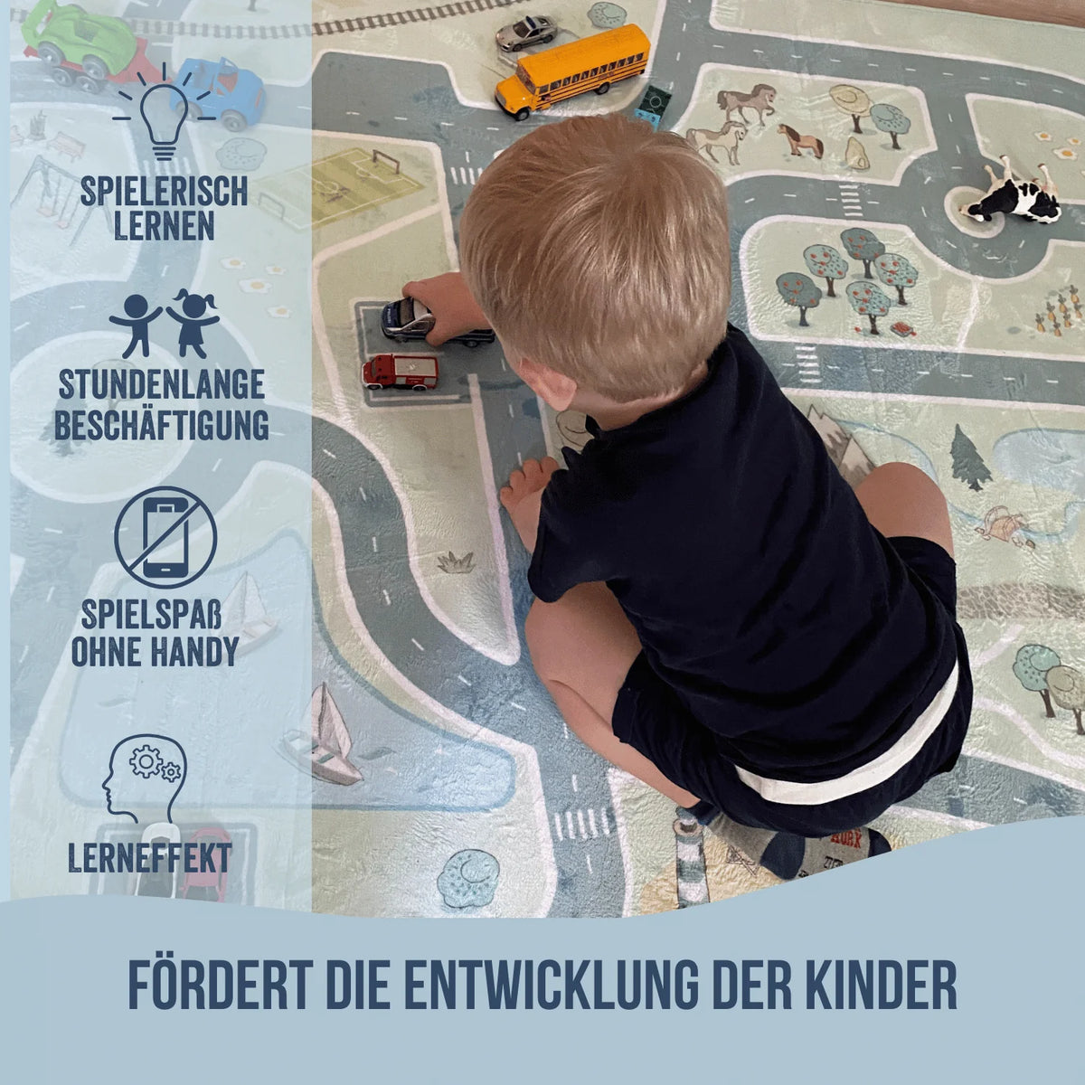 HappyCityKids Spielteppich Raus aufs Land